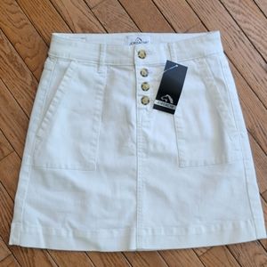 Jordache Jeans women's white mini skirt size 4 stretch cotton twill